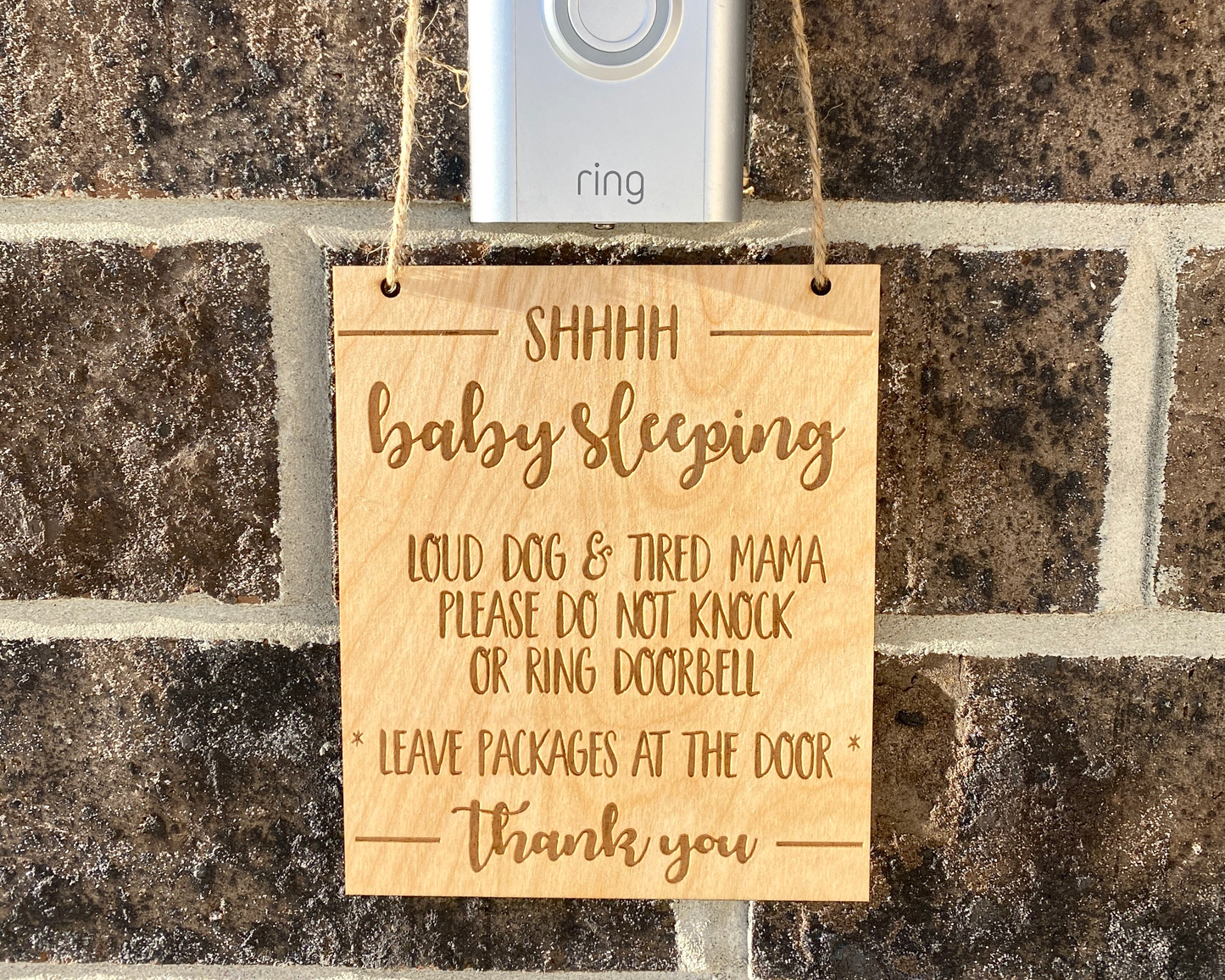 Baby Sleeping Doorbell Sign