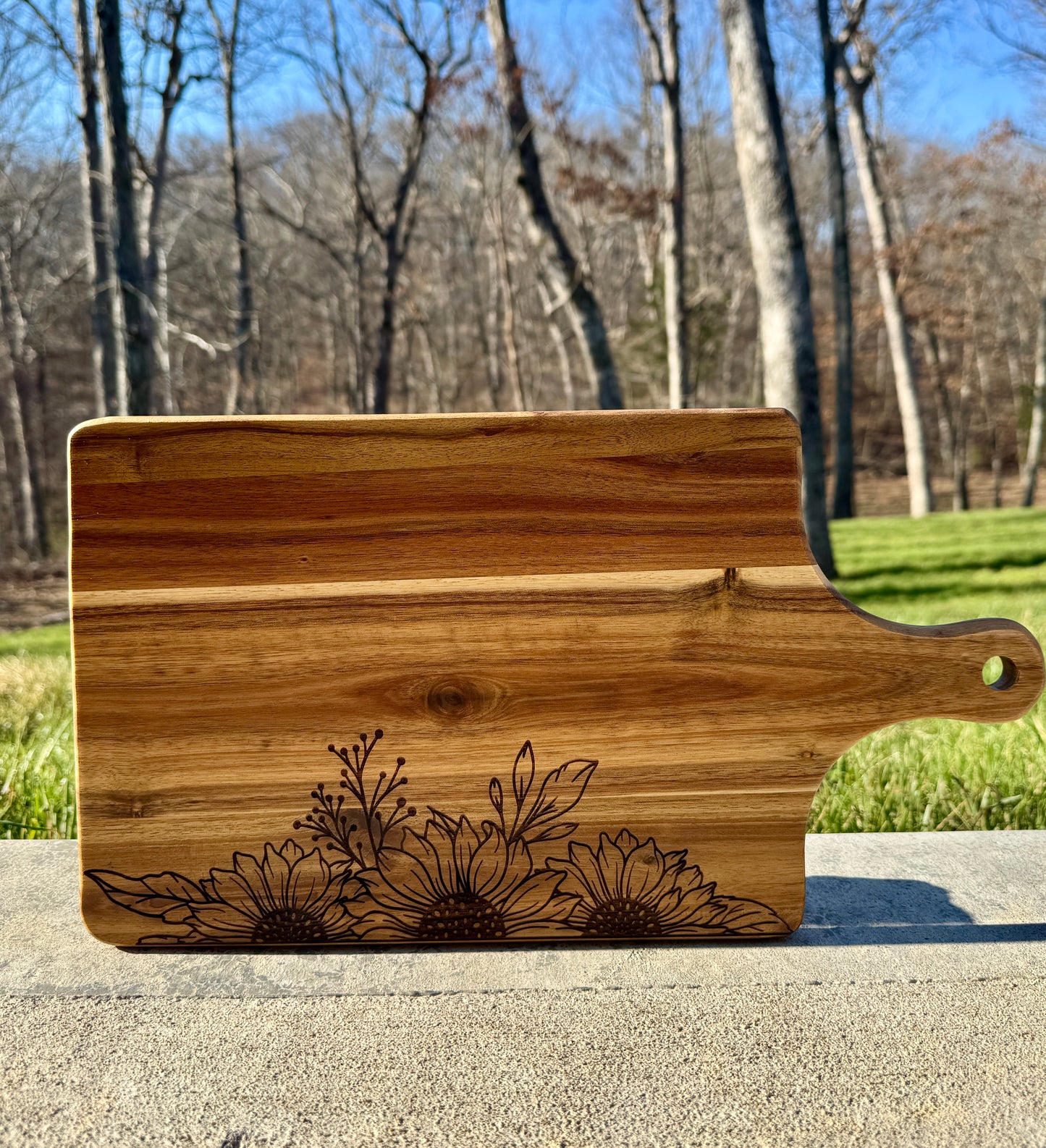 Sunflower Wood Cutting Board