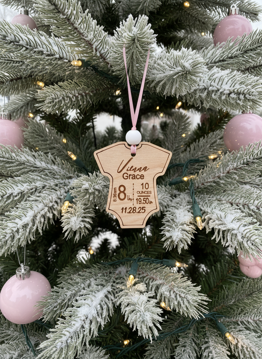 Baby's Birth Stat Christmas Ornament