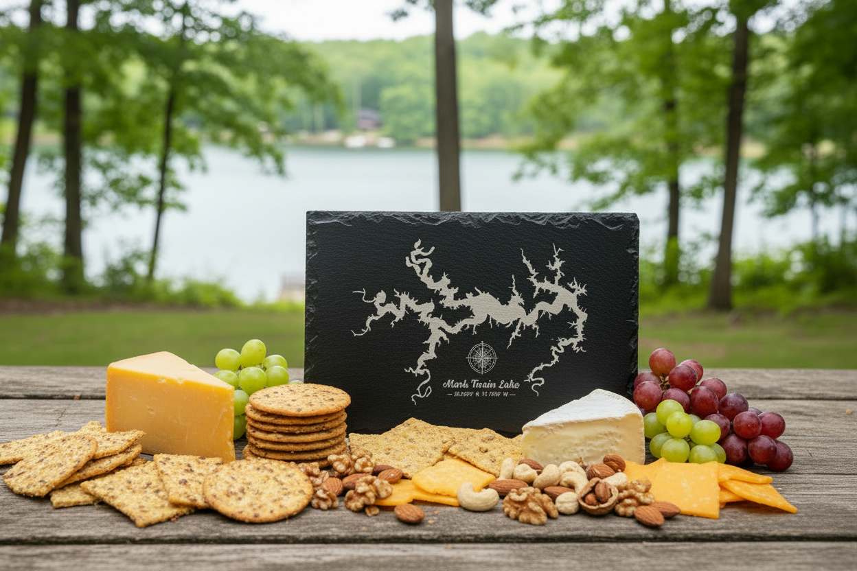 Missouri Lakes -  Engraved Slate Serving Board – Elegant and Functional