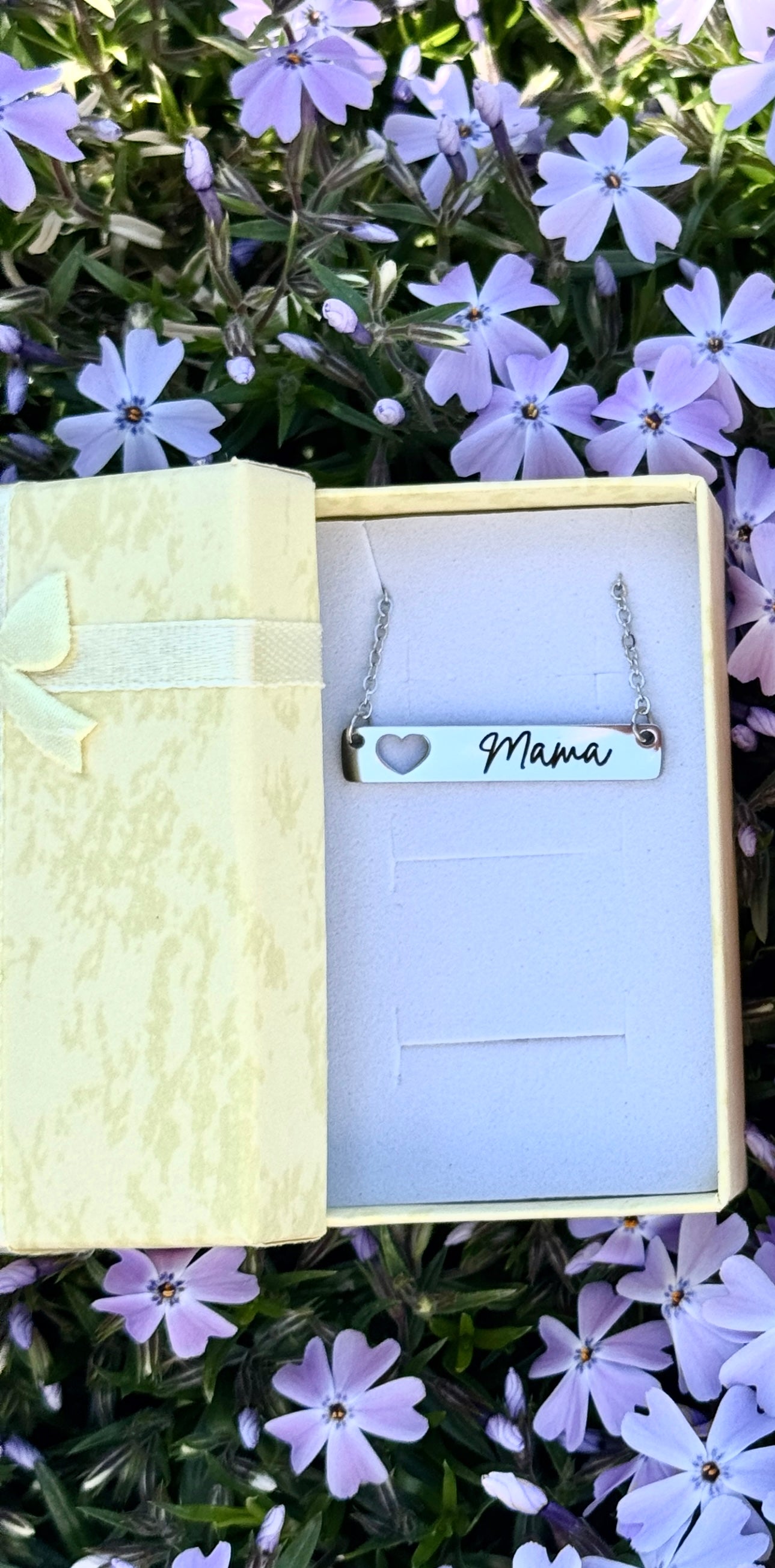 Laser Engraved “Mama” Bar Necklace