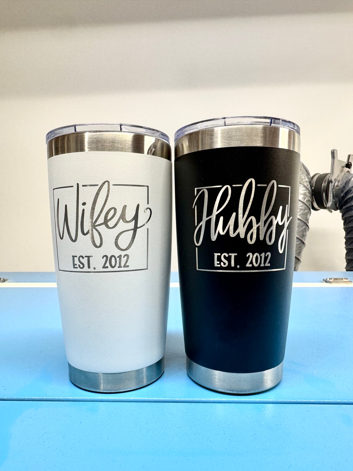 Wifey Hubby Personalized Tumbler Gift Set