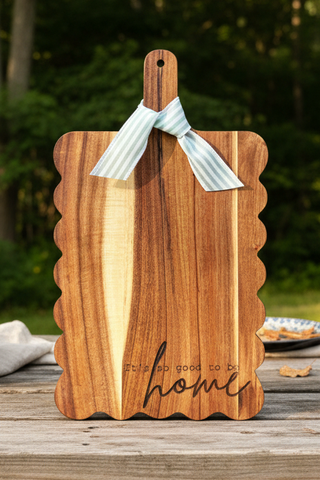 Scalloped Acacia Cutting Board