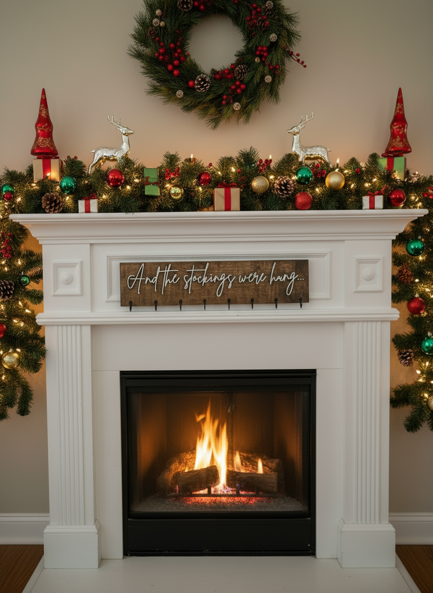 Wood Stocking Holder