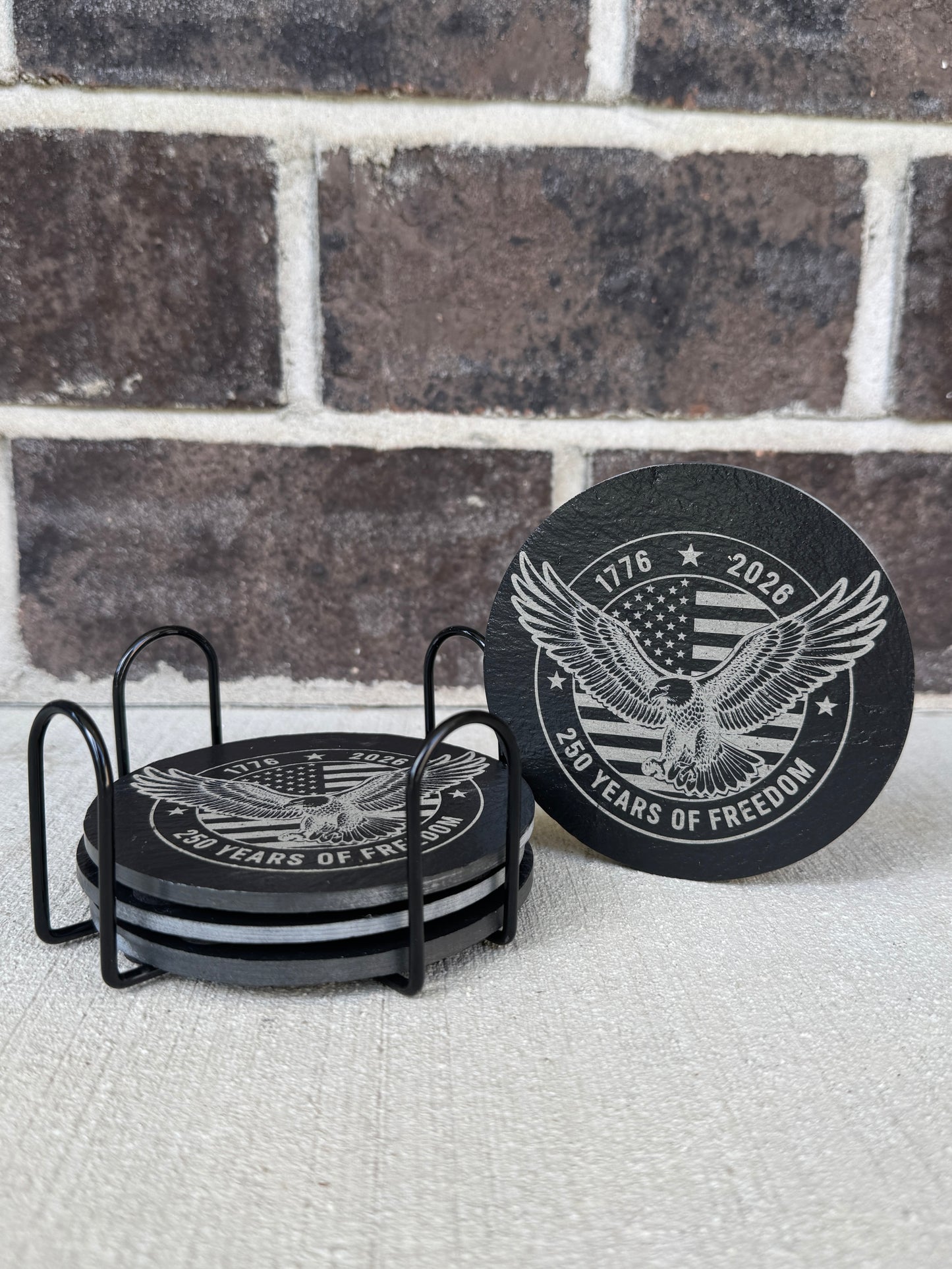 250 Years of Freedom Slate Coaster Set