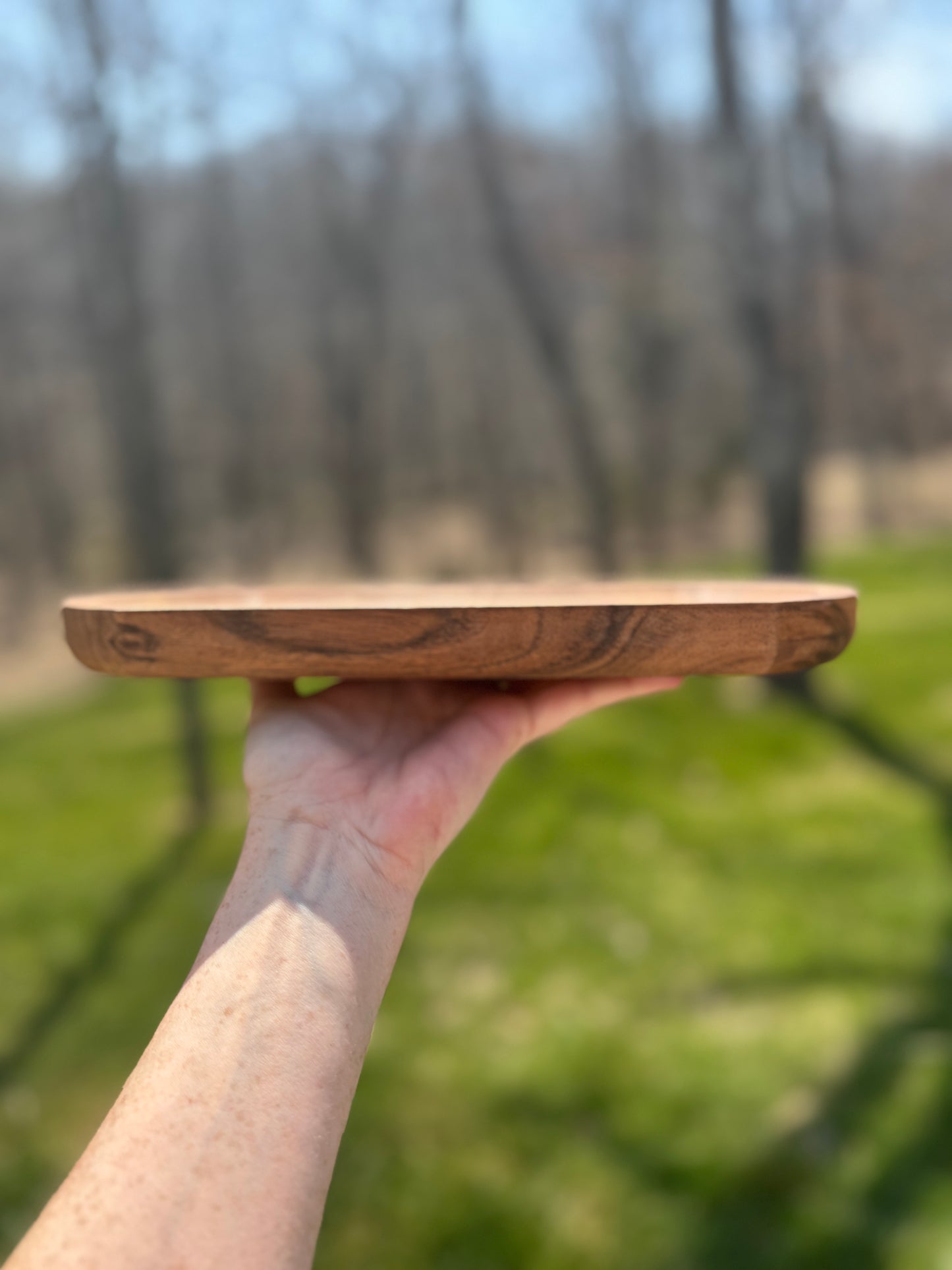 Engraved Acacia Wood Catchall Tray – HIS & Hers Jewelry Dish, Key Holder, Wooden Organizer Tray
