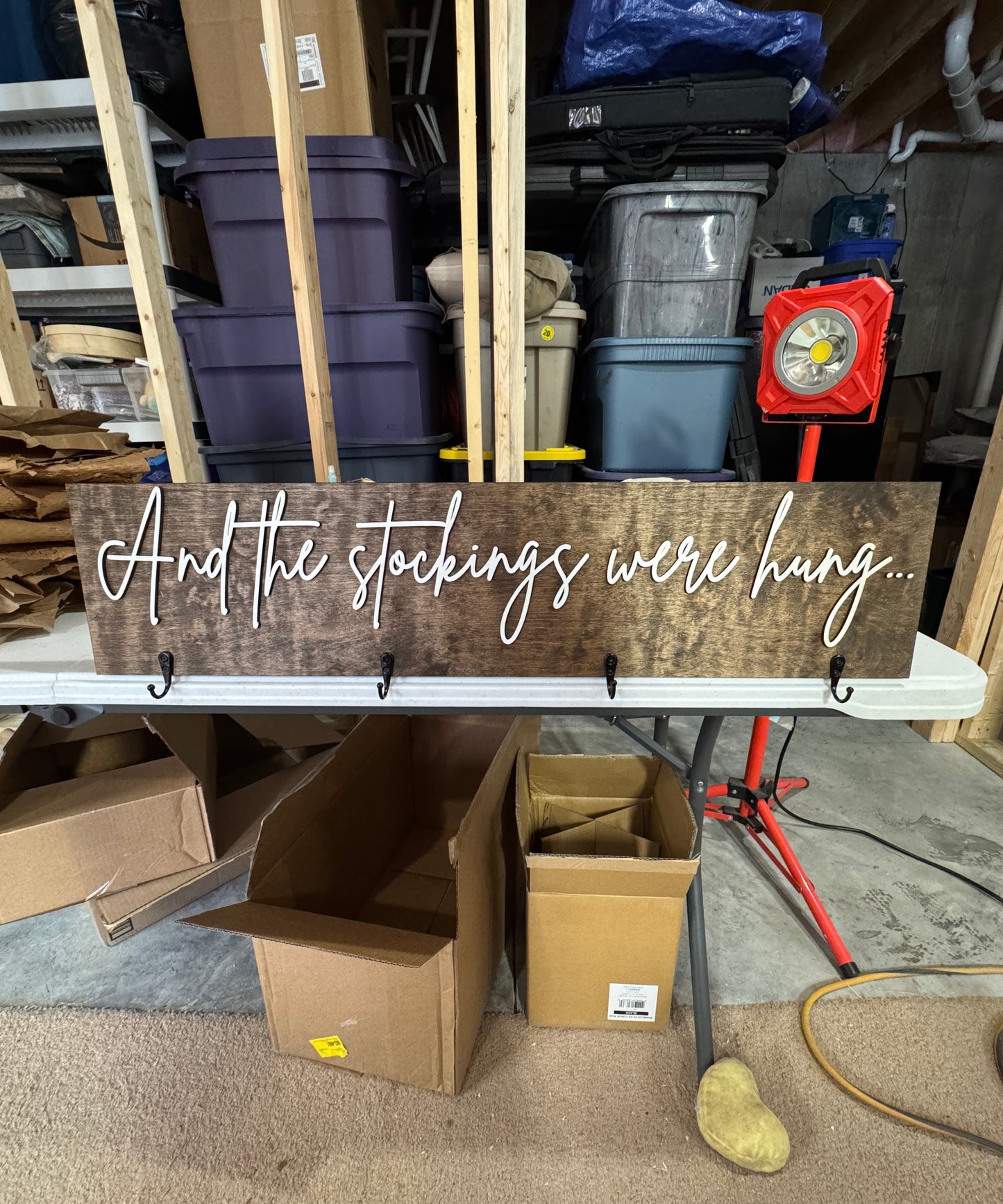 Wood Stocking Holder