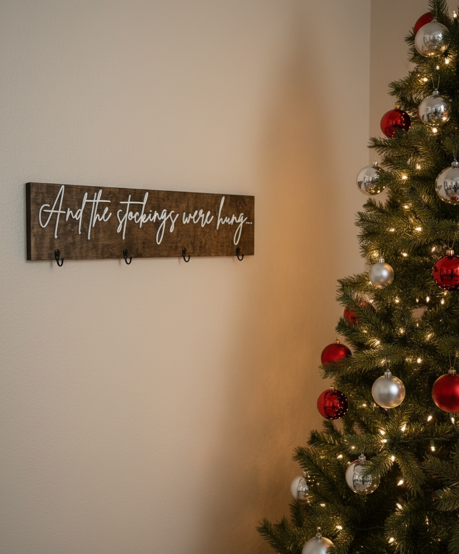 Wood Stocking Holder
