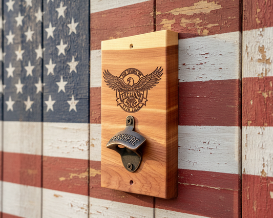 Freedom USA 250 Years Cedar Bottle Opener