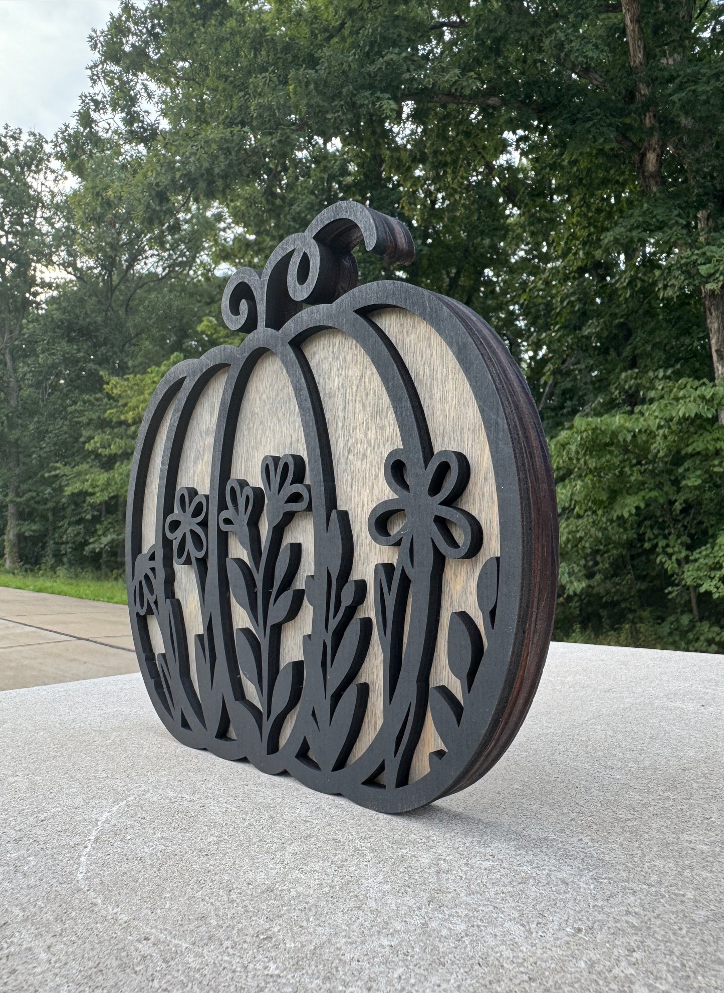 Pumpkin Shelf Decor - Wood
