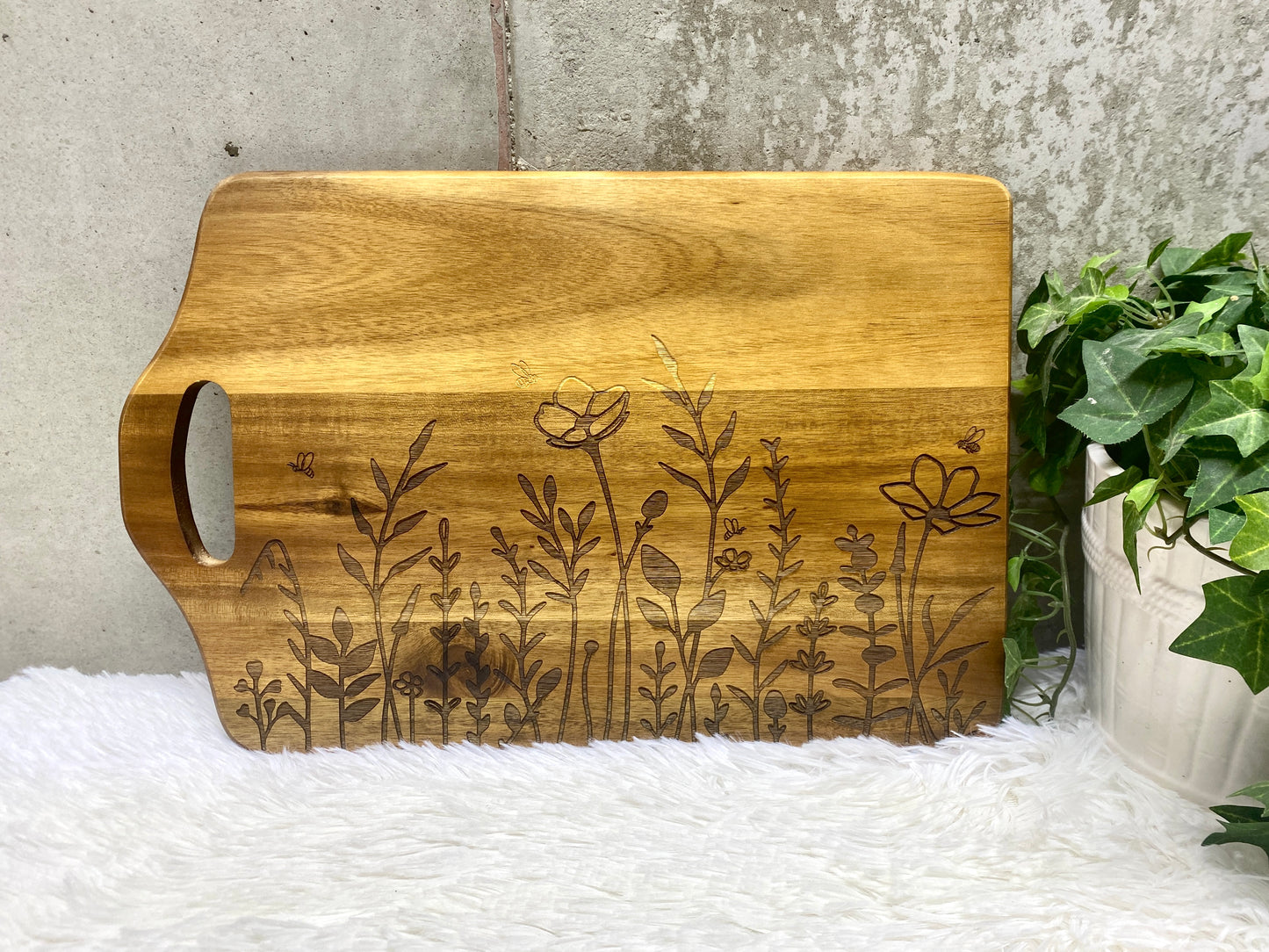 Wildflower and Bees Cutting Board