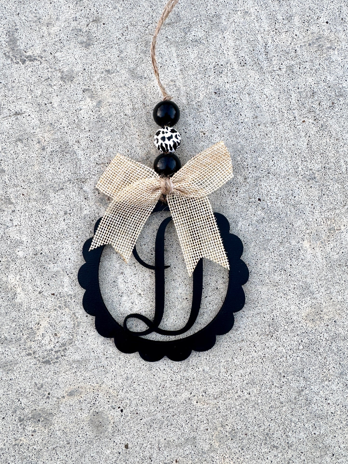 Monogram Rearview Mirror Car Charm