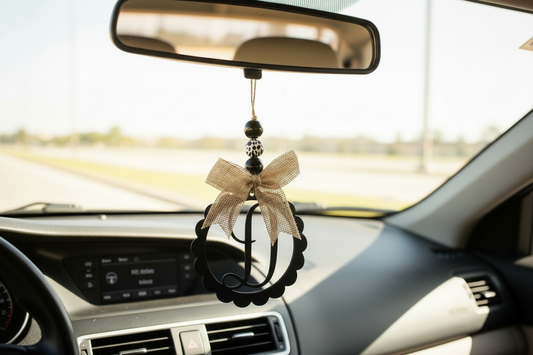 Monogram Rearview Mirror Car Charm
