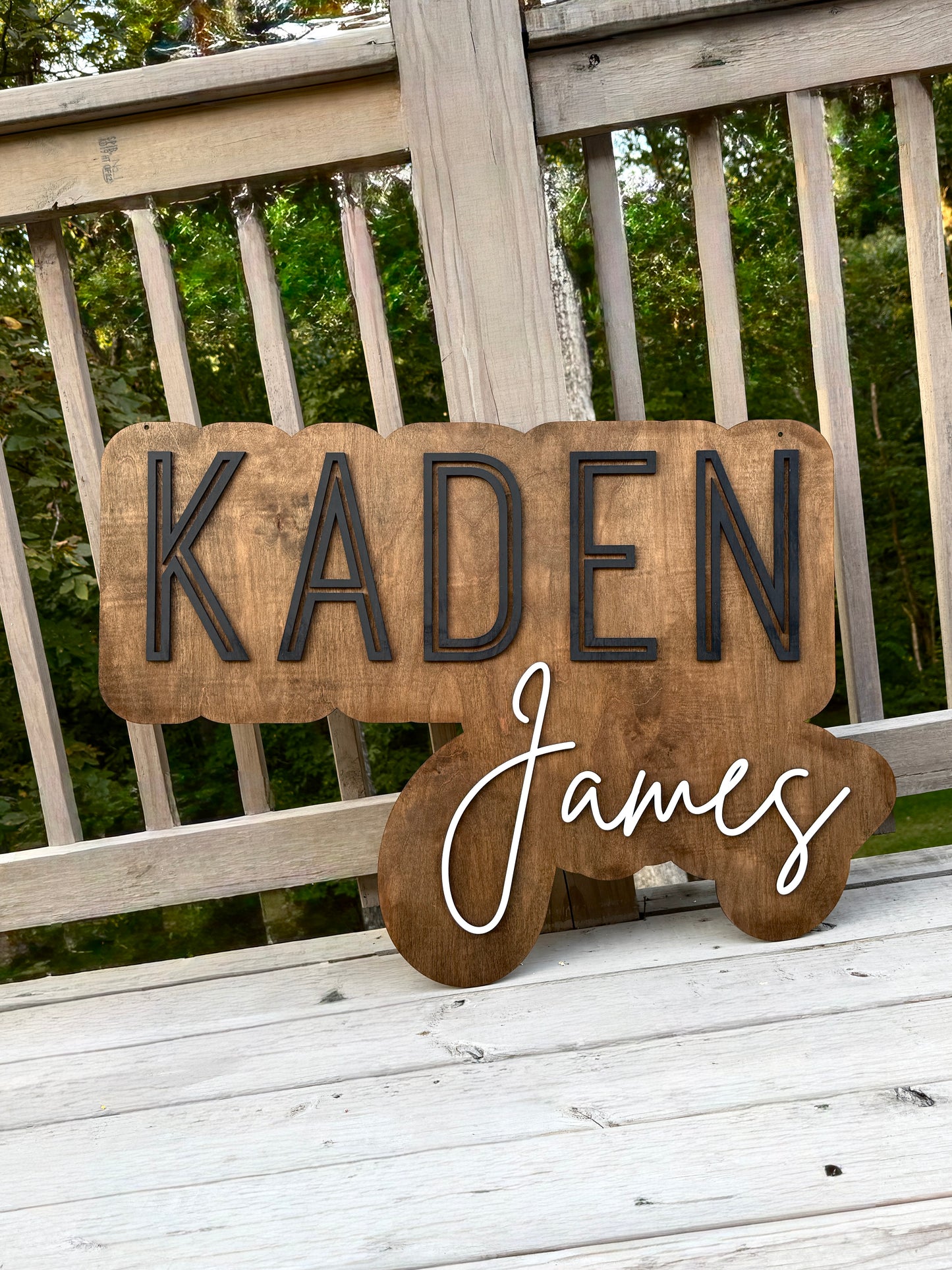 Wood Name Sign