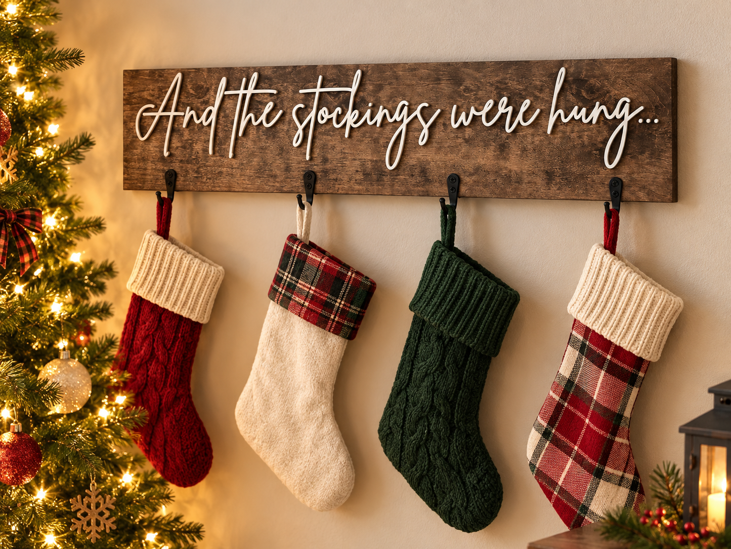 Wood Stocking Holder