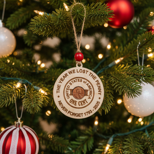 Penny Ornament - 2025 The year we lost the penny