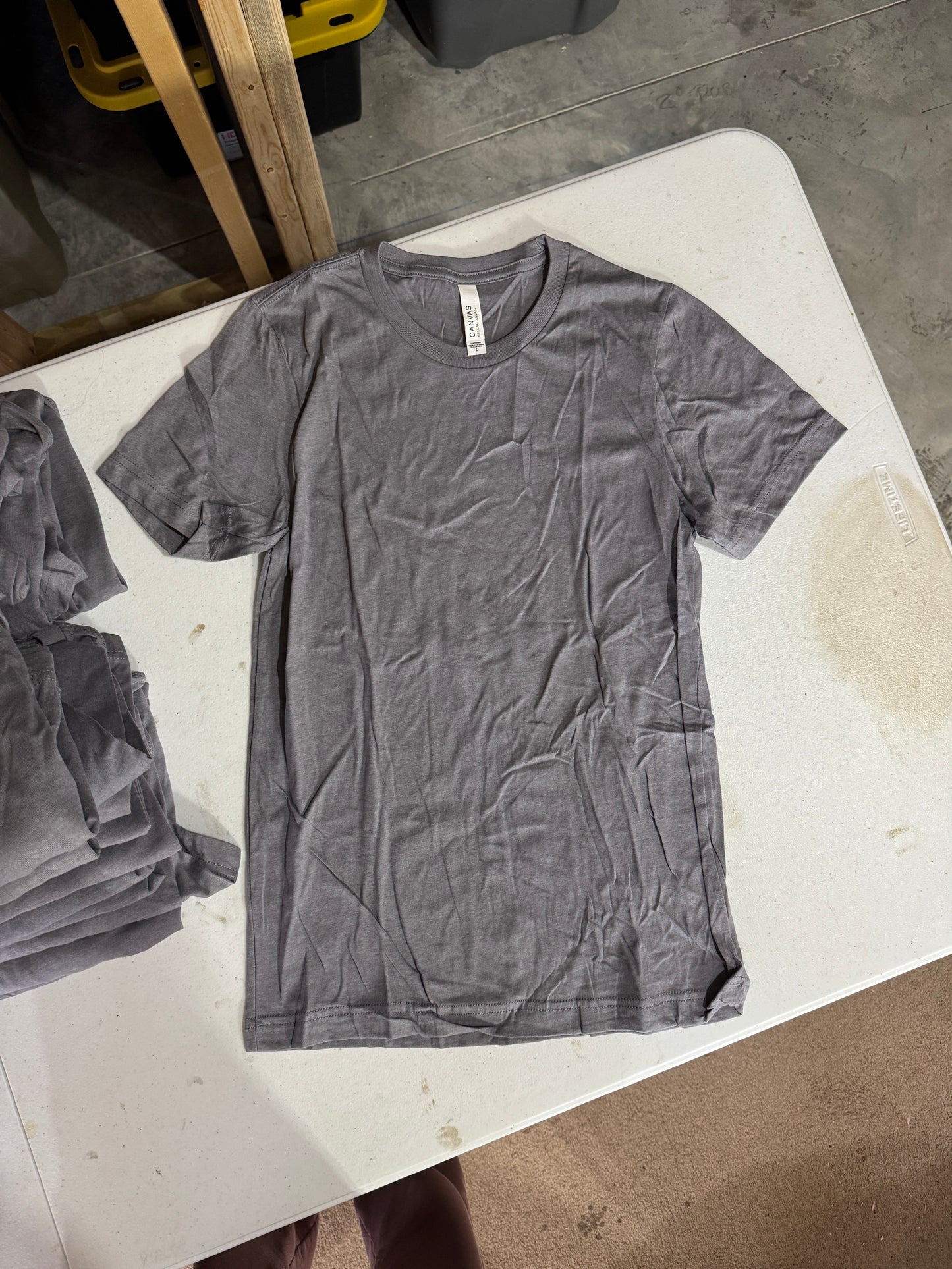 Blank Bella + Canvas 3001CVC - Unisex Heather CVC T-Shirt - Heather Storm