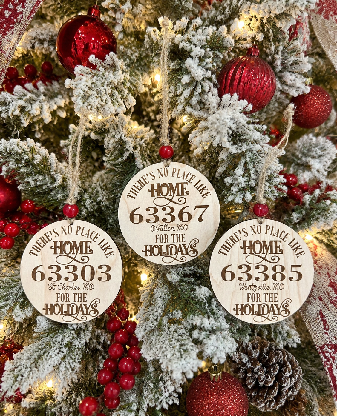 Home For The Holidays Zip Code Ornament