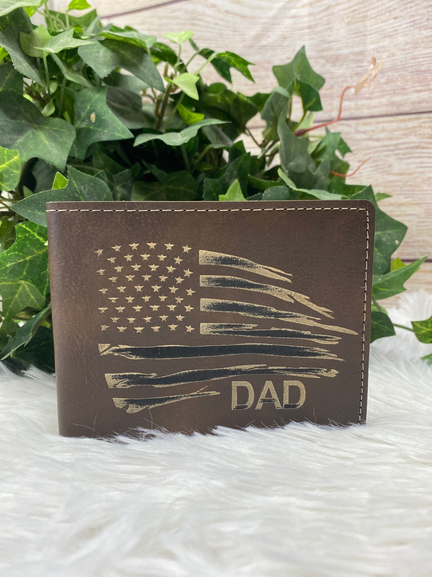 Distressed Flag Dad Wallet
