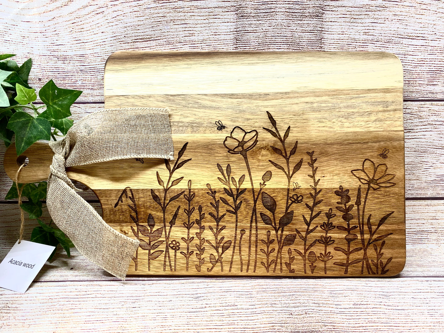 Wildflower and Bees Cutting Board