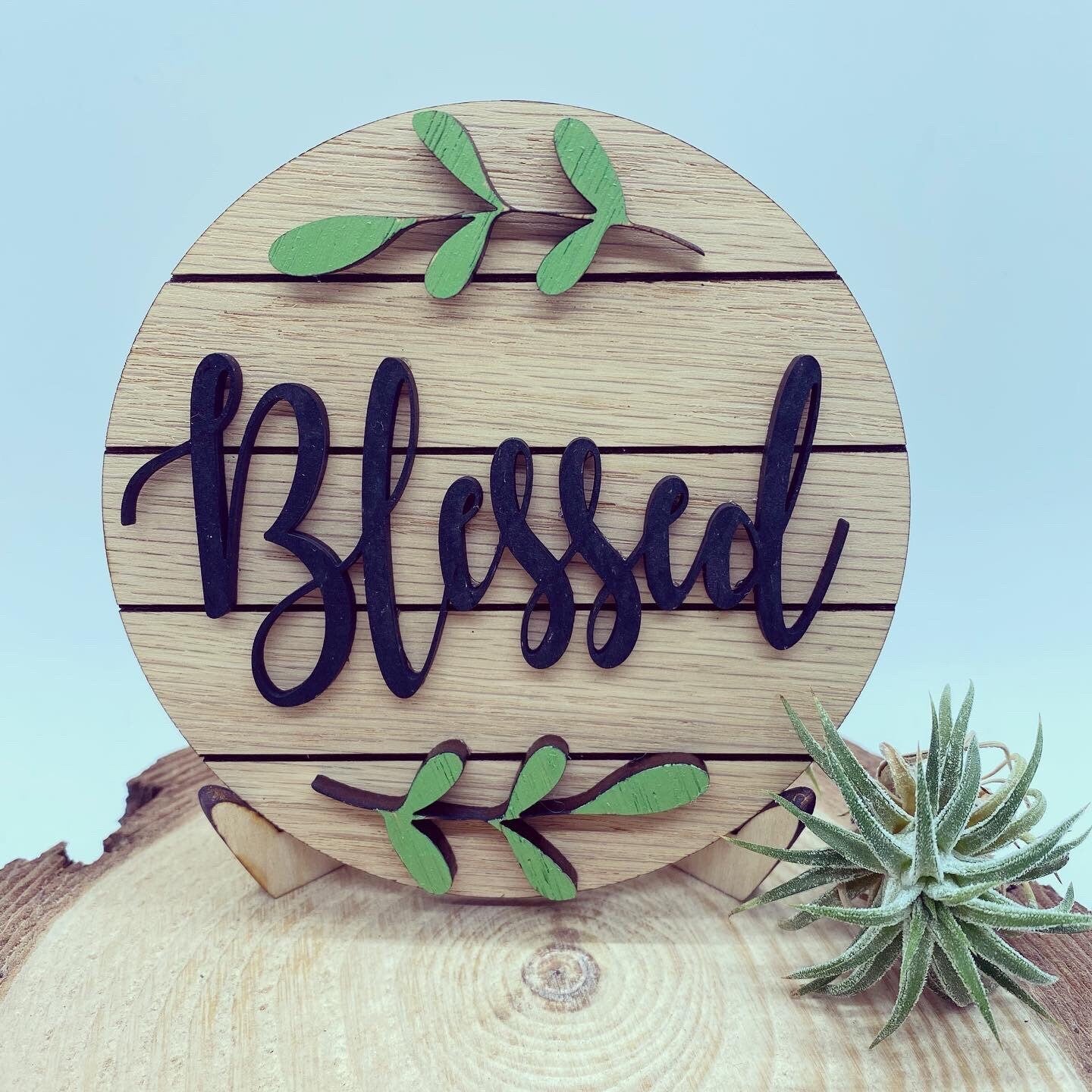Blessed Tiered Tray Sign, Inspirational Tray Decor, Faith Tray Sign, B ...