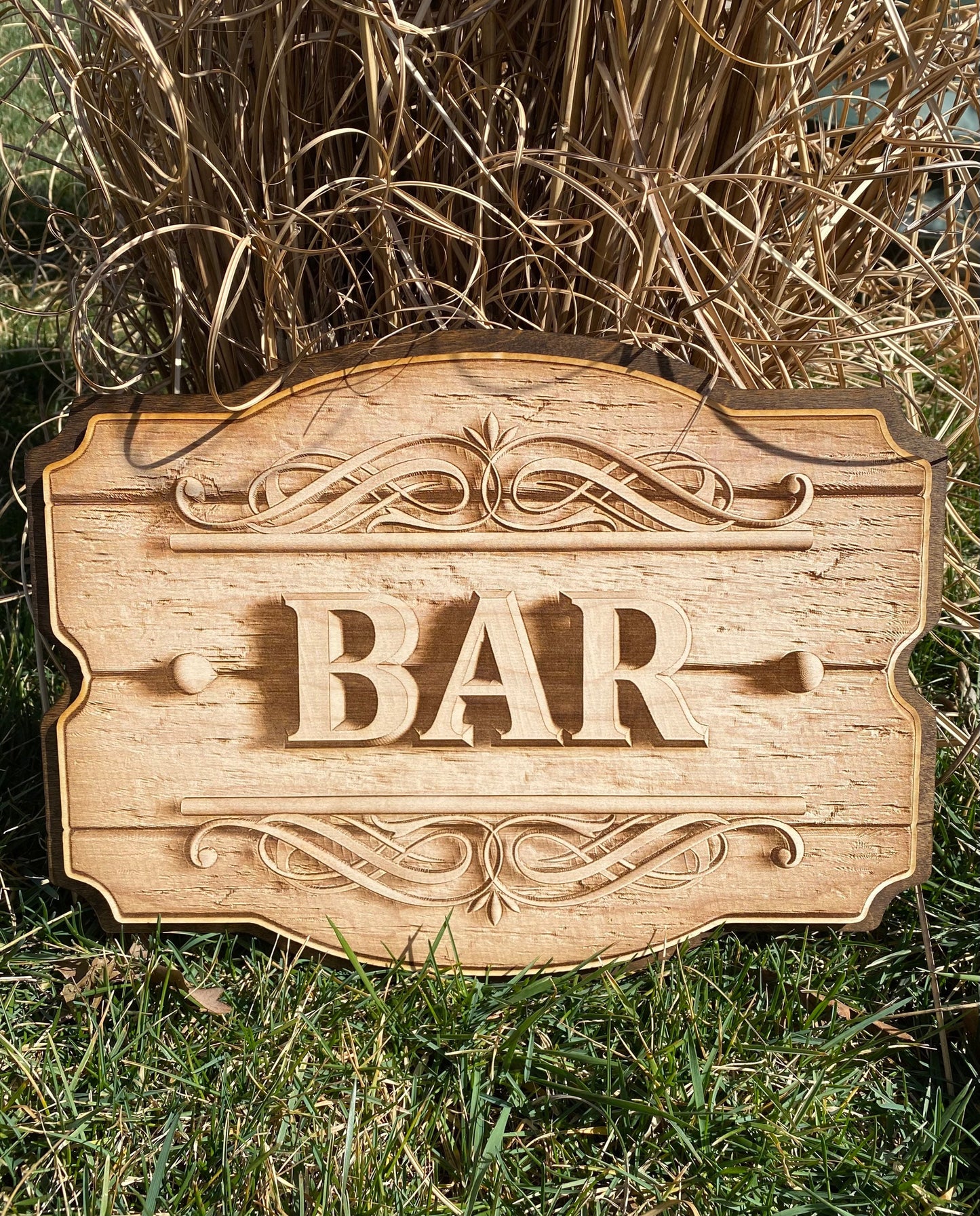 Wood Bar Sign, Laser Engraved Bar Sign, Bar Decor, Home Bar Sign