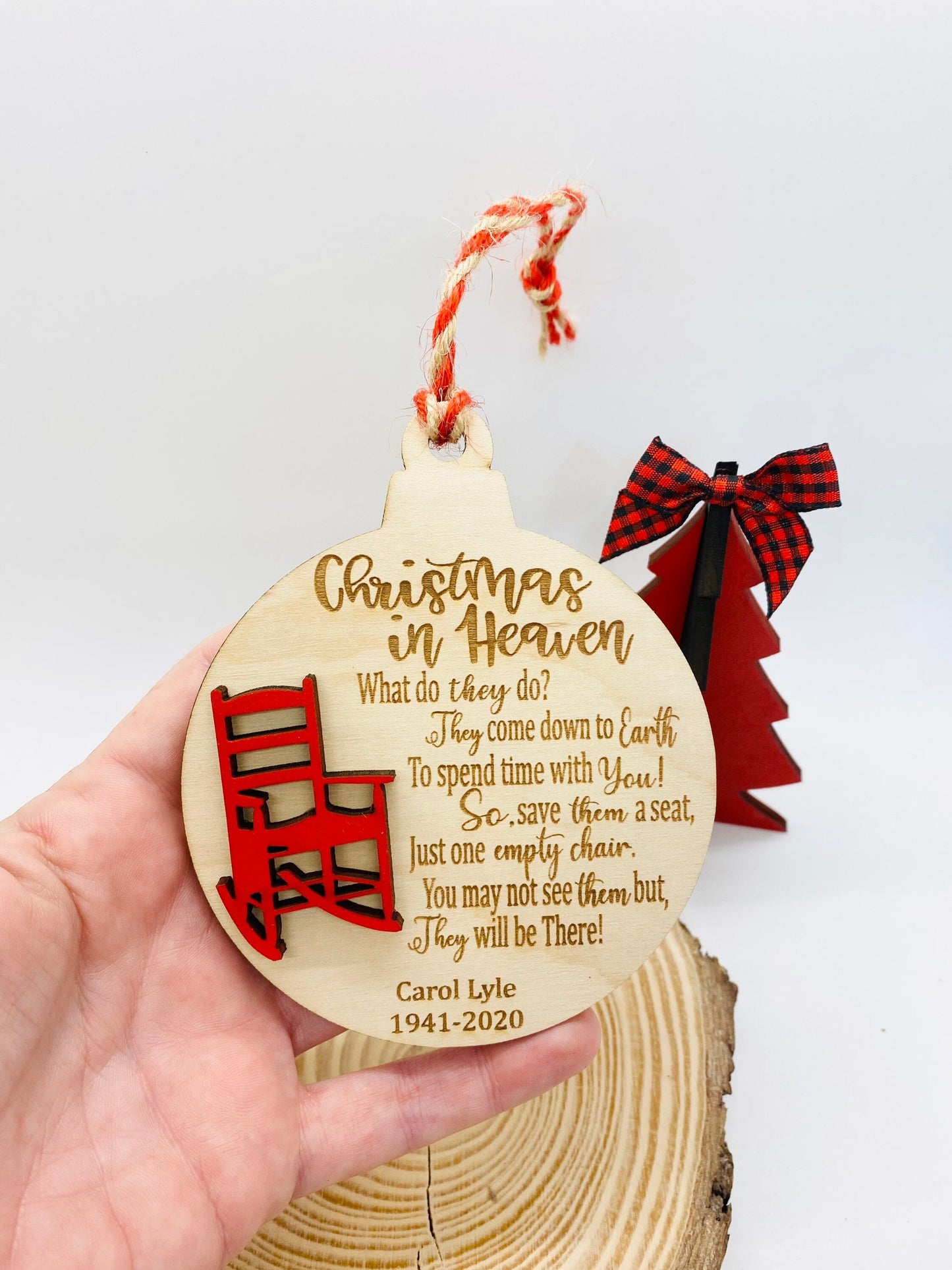 Personalized Christmas in Heaven Memorial Ornament