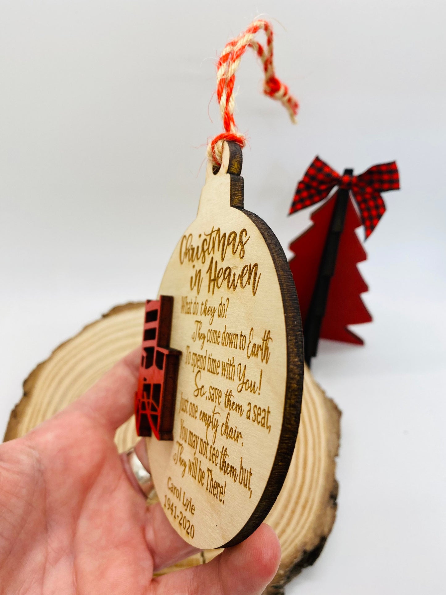 Personalized Christmas in Heaven Memorial Ornament