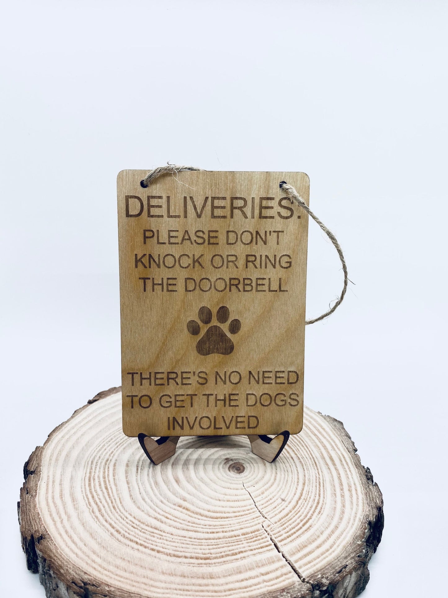 Dog Doorbell Sign, Delivery Doorbell Sign, No Need To Knock Or Ring Doorbell