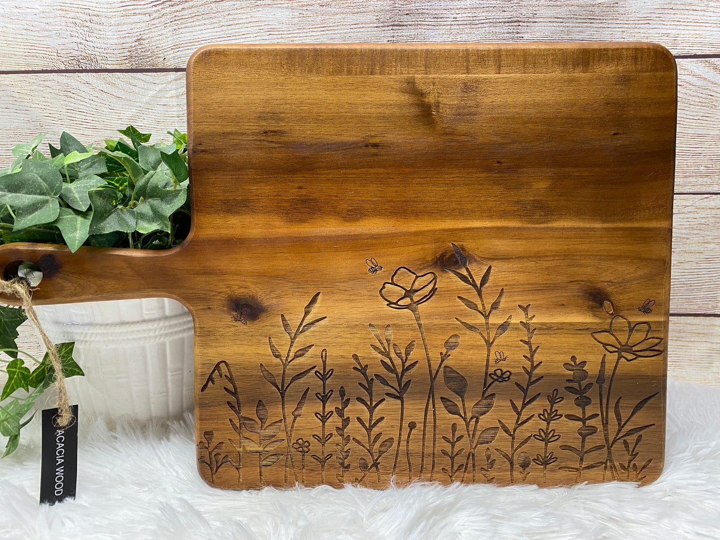 Wildflowers and Bees Cutting Board