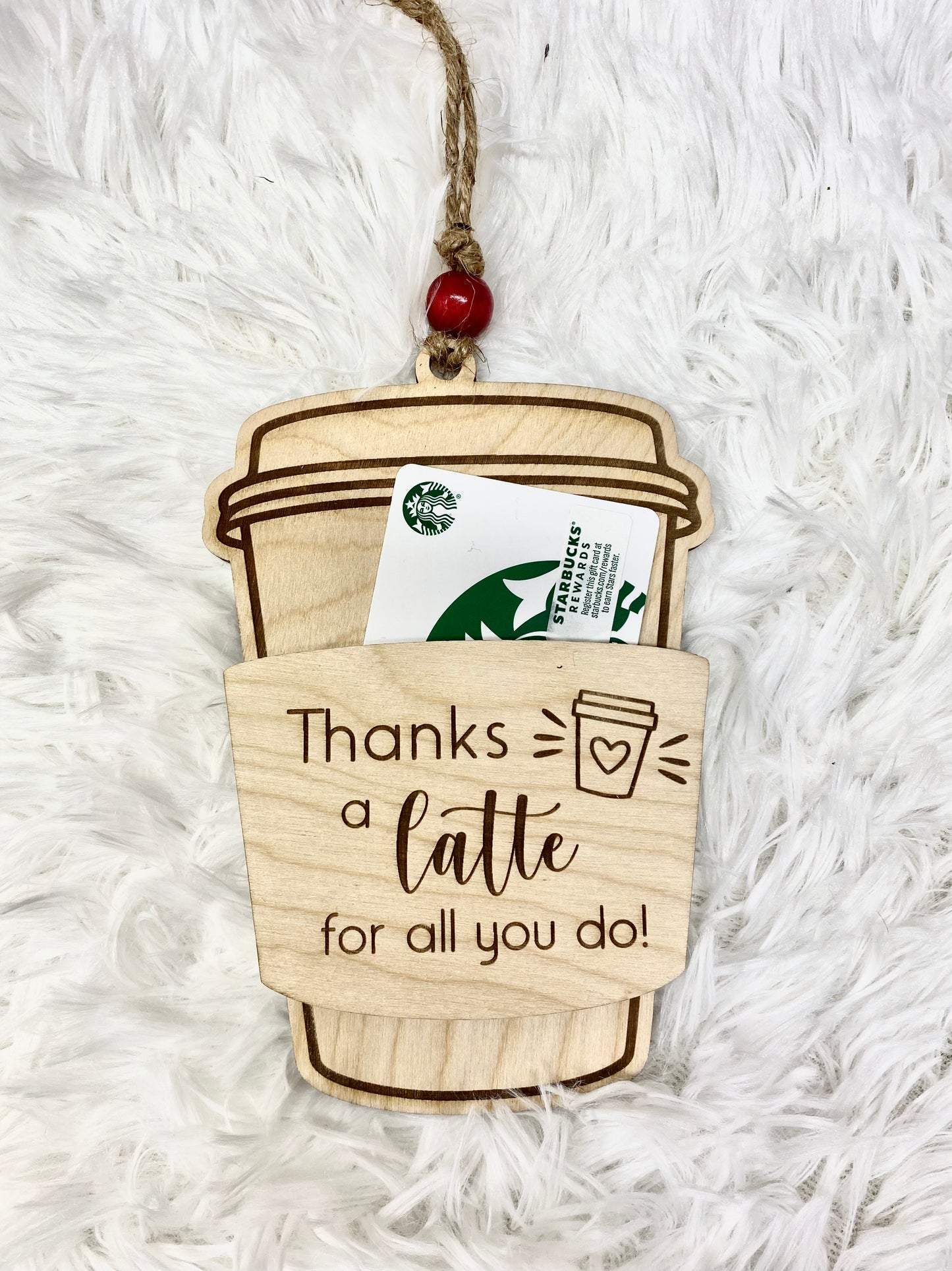 Thanks A Latte For All You Do Gift Card Ornament