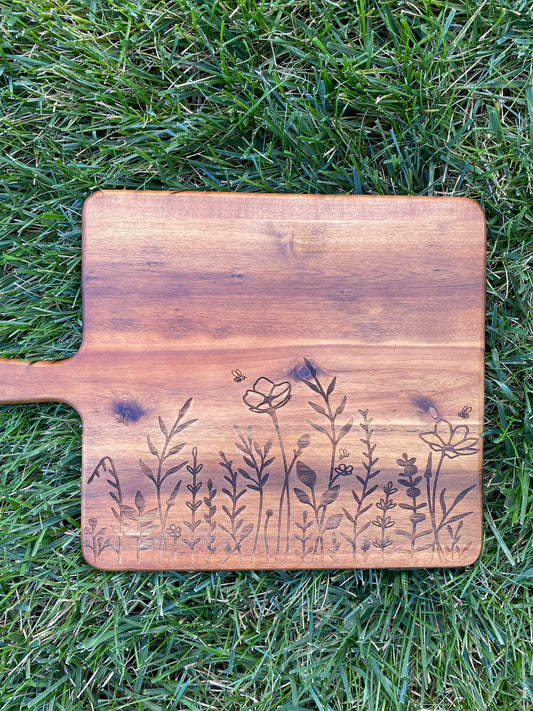 Wildflowers and Bees Cutting Board