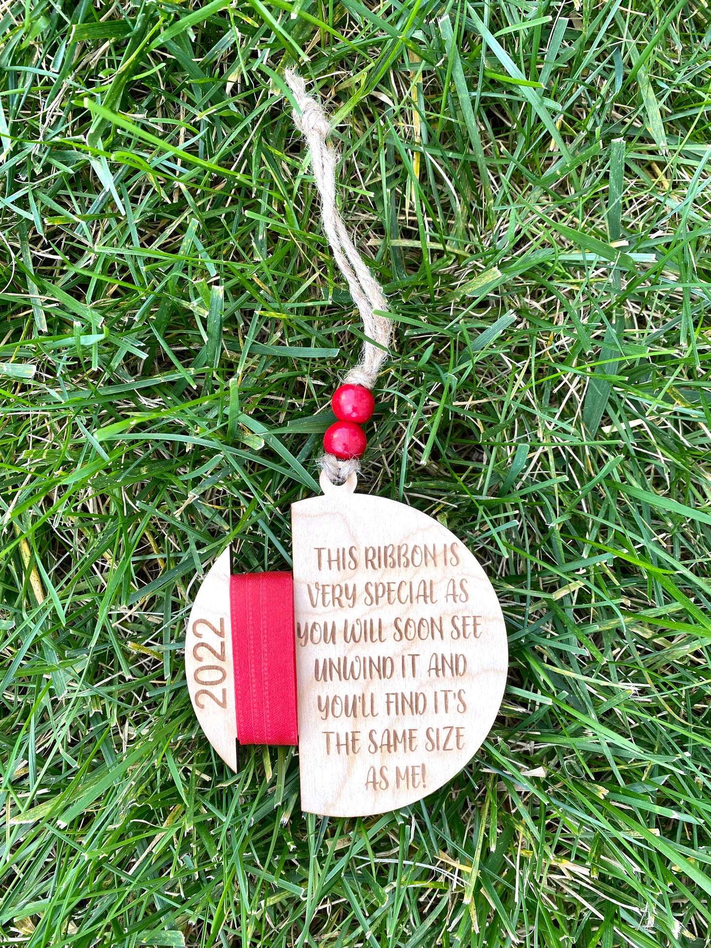Child's Growth Size Chart Christmas Ornament
