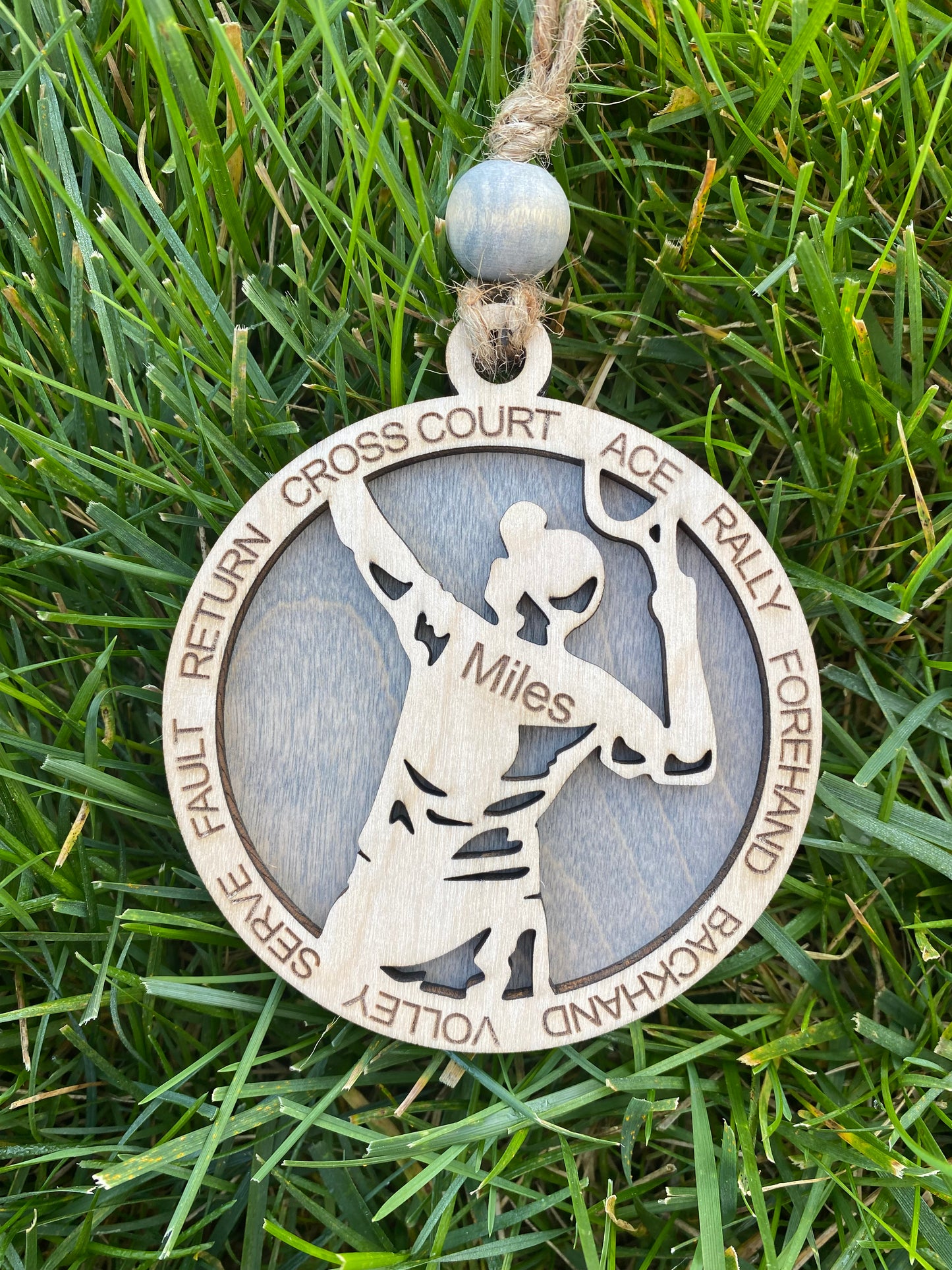 Personalized Tennis Christmas Ornament
