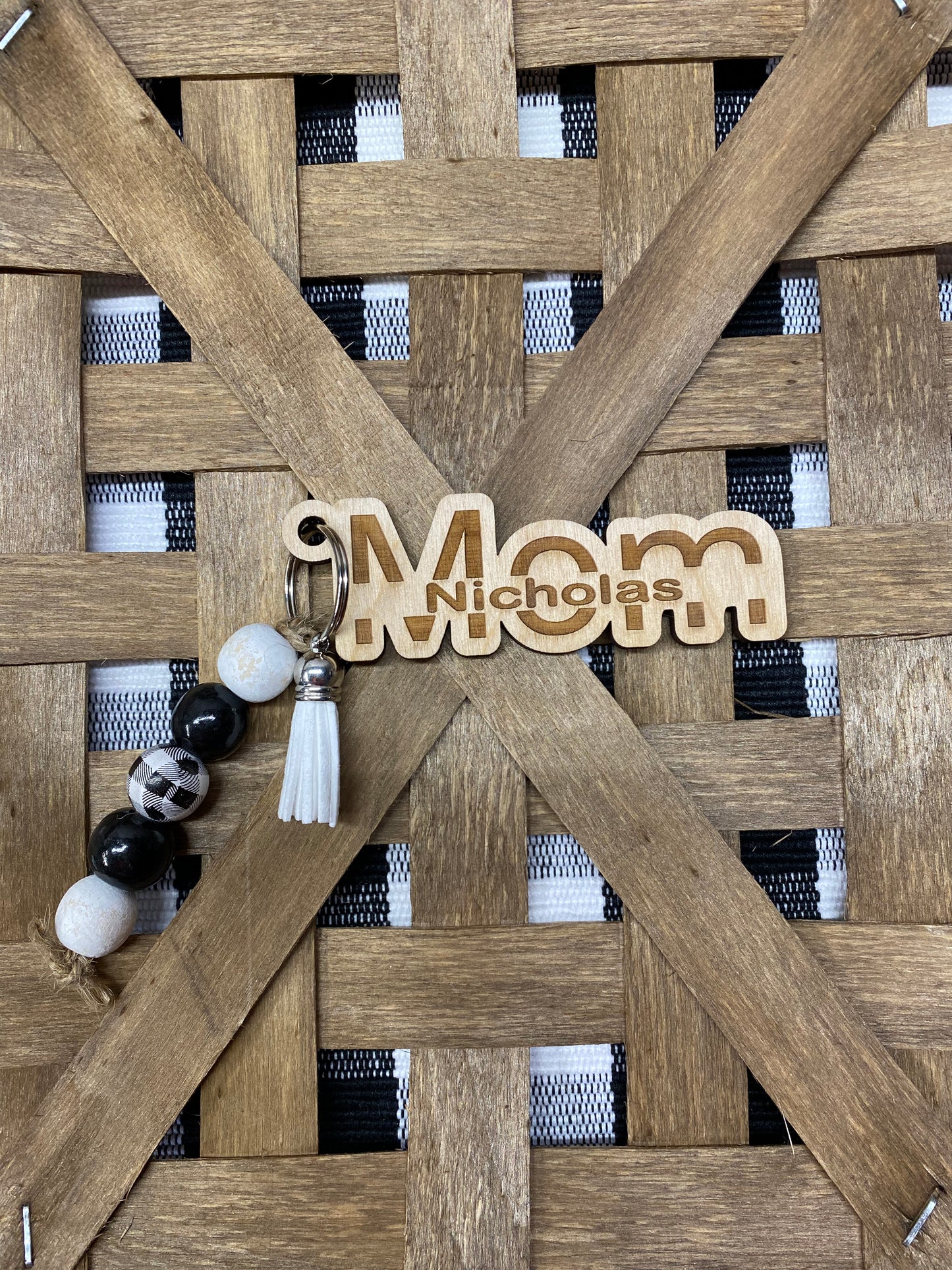 Mom Personalized Keychain with Kids Names